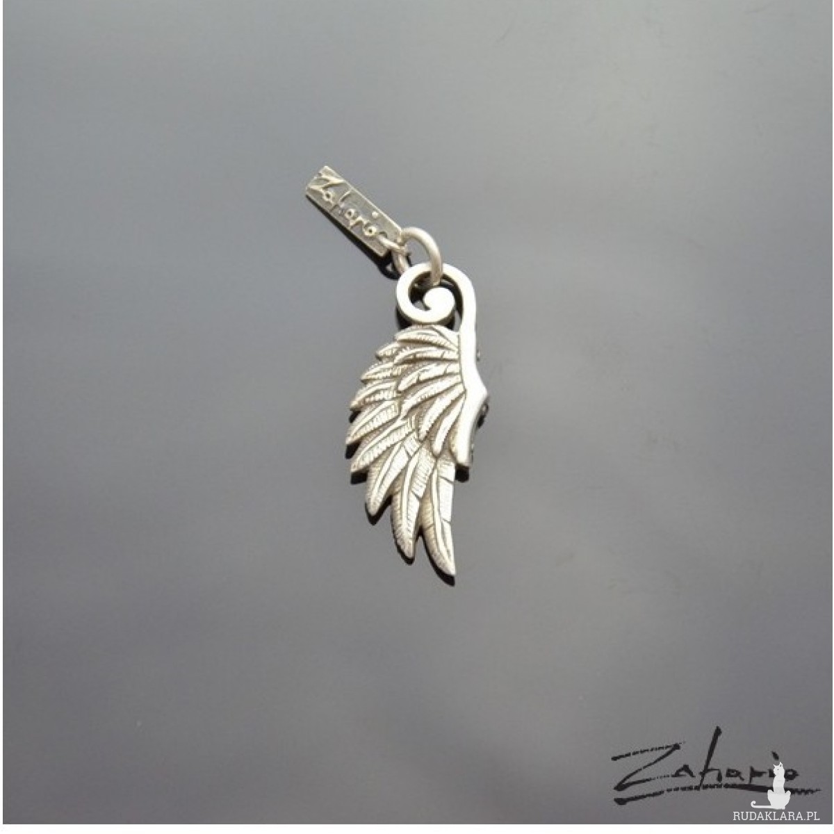 Wisior Skrzydło Małe Srebro Zahario